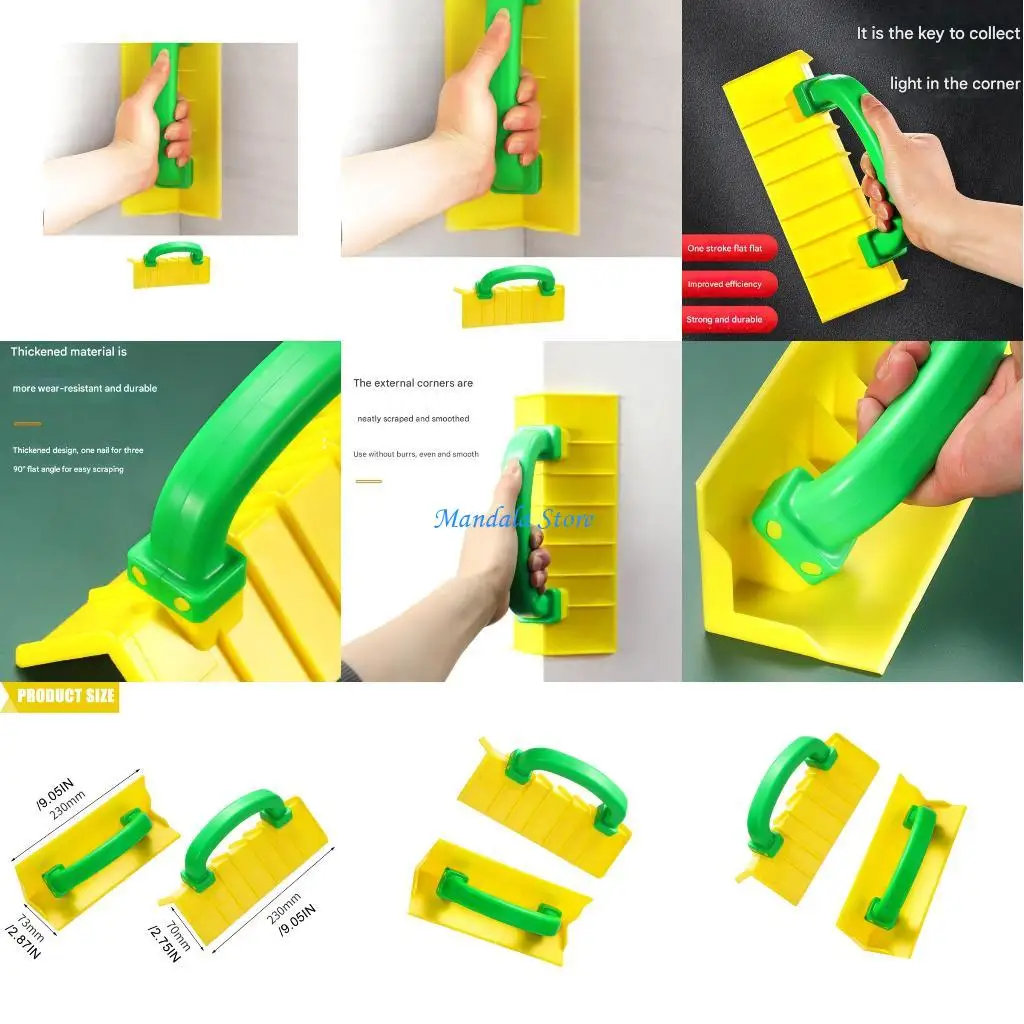 

U2JC Multipurpose Plastic Masonry Hand Trowel Plastic Corner Finishing Tool Corner Shaping Trowel Homes Construction Tool