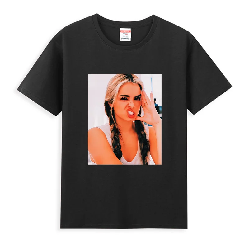 

2025 Men T Shirt Casual T-shirt Addison Rae Graphic Summer Short Sleeves 100% Cotton S-3XL