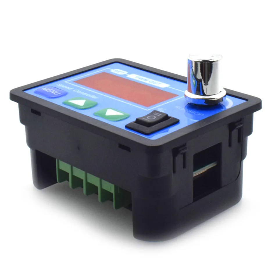 30A PWM DC-Motordrehzahlregler, DC 6-60V 12V 24V 36V 48V Geschwindigkeitsverstellbarer Controller mit Start-Stopp-Schalter Schraubklemmen, Potentiometer, Geschwindigkeitsregler