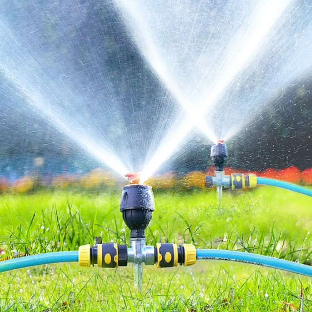 Zinc Alloy Lawn Sprinkler 360 Degree Rotating Irrigation System Automatic Water Applicator For Agriculture Garden Yard