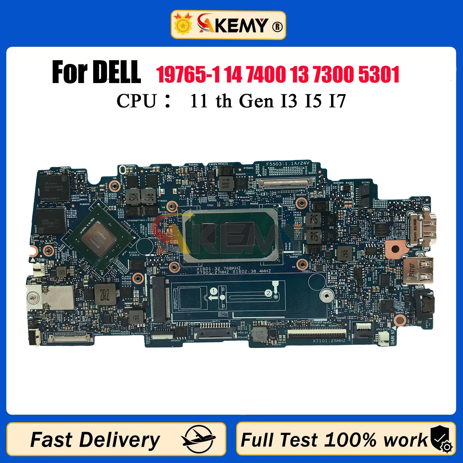 

19765-1 Материнская плата для Dell Inspiron 7400 7300 Vostro 5301 09298 Вт 09750J 09JX16 0X49H6 Материнская плата для ноутбука i3 i5 i7 100% тест в порядке