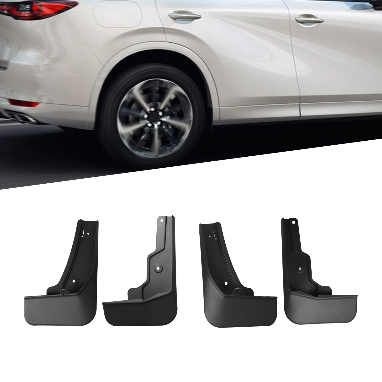Car Side for splash Guards for Mazda CX60 2022 Designed for Stable Mounting to Reduce Vibration and Flapping at Highway Speeds