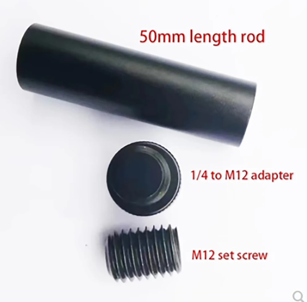 Nuevo 3 en 1 diámetro 15MM longitud 5cm con adaptadores de 1/4 o 3/8 a M12, pieza de montaje de conducto de 1/4 o 3/8 a M12