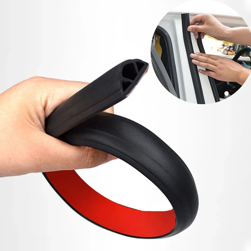 Car Door Rubber Seal Strip Auto Front Door Edge Sound Insulation Dustproof Sealing Strips For B Pillar Car Door Sealant