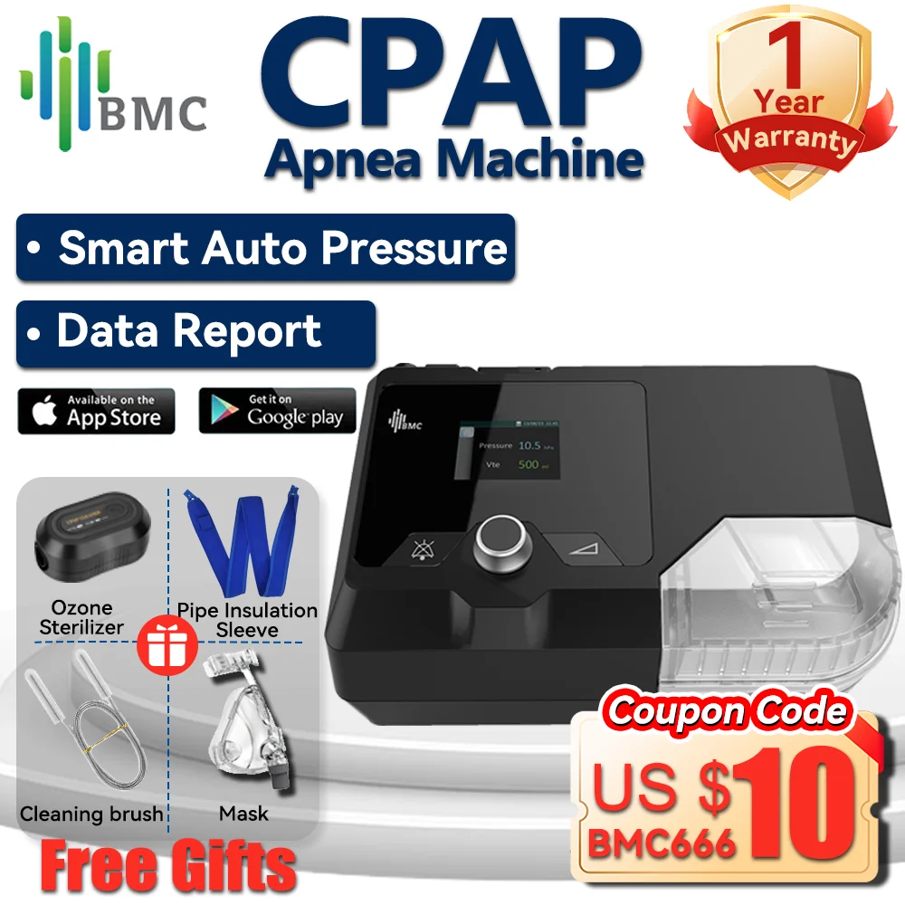 Original BMC G2S A20 Auto CPAP Machine Automatic Pressure Adjustment Sleep Machine with Mask Snoring Device For Sleep Apnea COPD