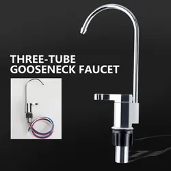 Three Tube Non Pressure Gooseneck faucet Kitchen Accessories Amway Water Purifier Faucet Under Stage Water Purification Protect