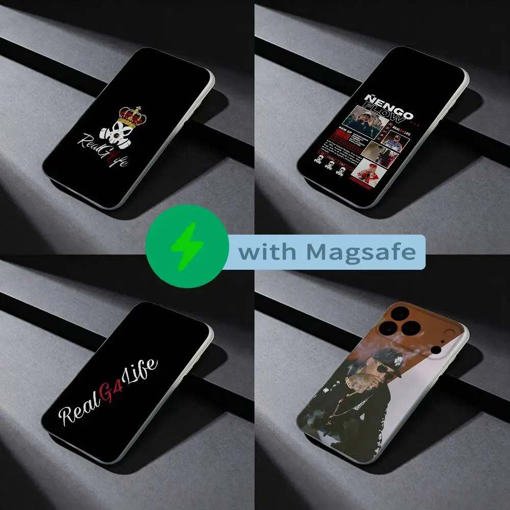 

N-Nengo Flow RealG4Life Phone Case For iPhone 17,16,15,14,13,12,X,XS,Pro,Max,Plus,E,Air,Mini with Magsafe Magnetic Frosted Clear