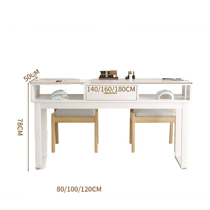 Design Kawaii Nail Table Aesthetic Premium Classic High Quality Nail Table Rustic With Drawers Tabela De Unhas Furniture