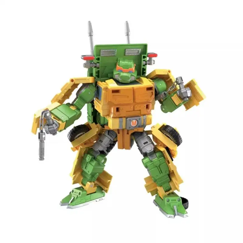 Hasbro Action Figure Model Toy, Transformers Collaborative Teenage Mutant Ninja Turtles Party Wallop, presentes originais, 18cm, Em estoque