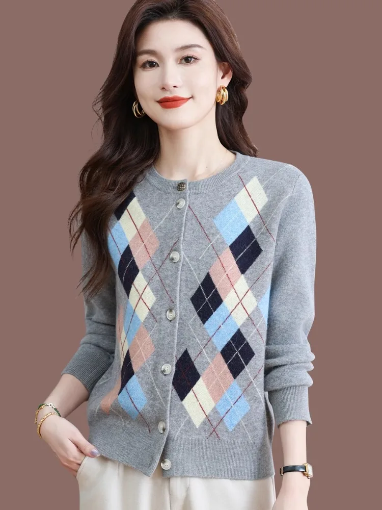 

Вязаный кардиган в американском стиле для девочек-студентов, облегающие короткие куртки, модные корейские трикотажные пальто в консервативном стиле, зимний топ