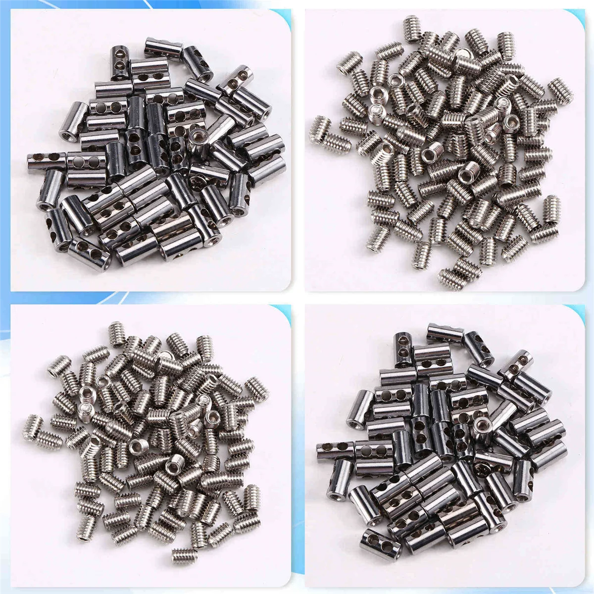 A002 50PCS for 2-3mm Wire Rope Clip Clamp Cable Fastener Adjustable Screw Copper Metal Fixture Sling Fixing Accessories
