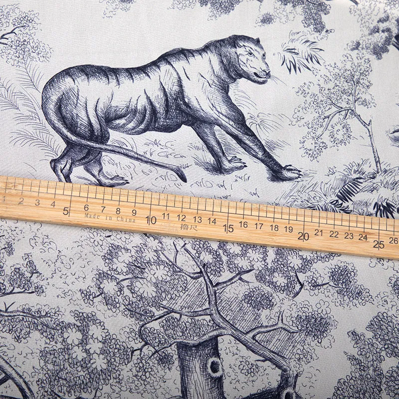 

Limited Printed Silk Double Crepe Fabric 17momme 100% NaturalSilk Handmade DIY Haute Couture Textile 140cmwidth