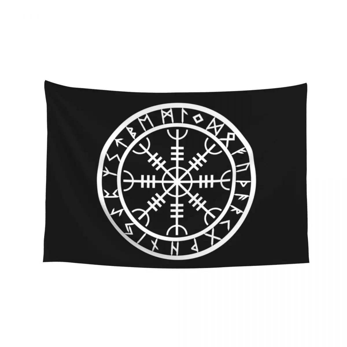 

Helm of Awe /// Rune Circle (Variant II) Tapestry Mushroom Room Decorations Aesthetics Tapestry