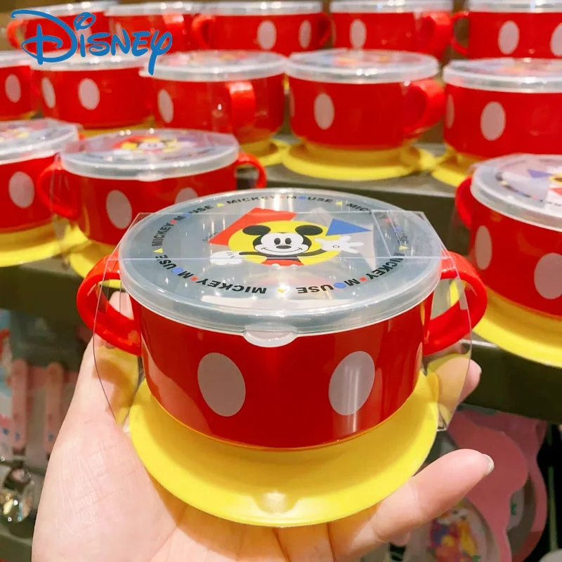 

Genuine Disney Mickey Mouse Stainless Steel Bowl With Suction Cups Children's Dinnerware Small Bowl For Eating Toys And Hobbies