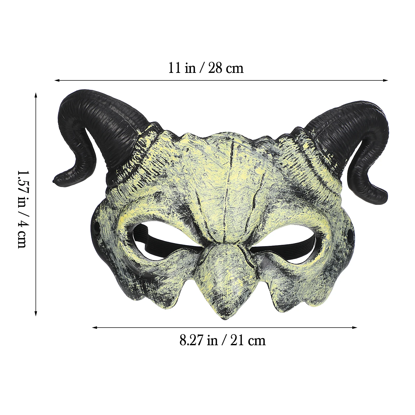 Maschera di Halloween Diavolo Mezza faccia Spaventoso Ghostlike Marrone Horror Costume da festa Prop PU Comodo novità Cosplay Regalo in maschera