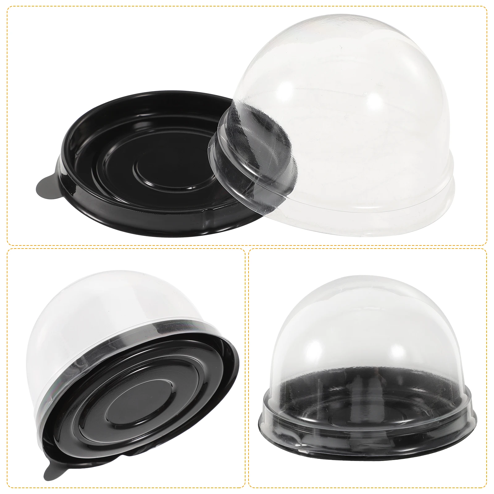 

50pcs Baking Dessert Containers Clear Mousse Boxes Small Cake Boxes Lightweight Food Grade Material Sealed Tight For Bakery