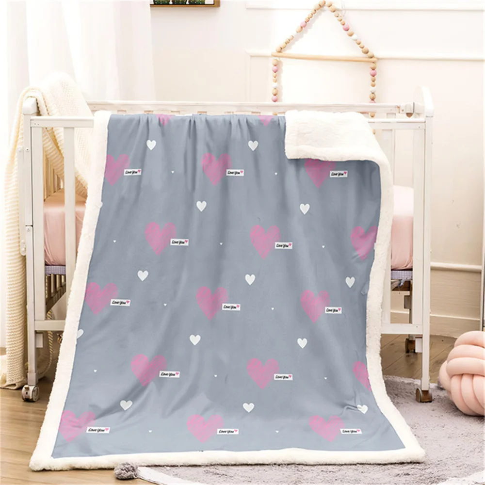 

3D Printing Plush Fleece Blanket Adult Fashion Quilts Home Office Washable Duvet Casual Kids Girls Sherpa Blanket