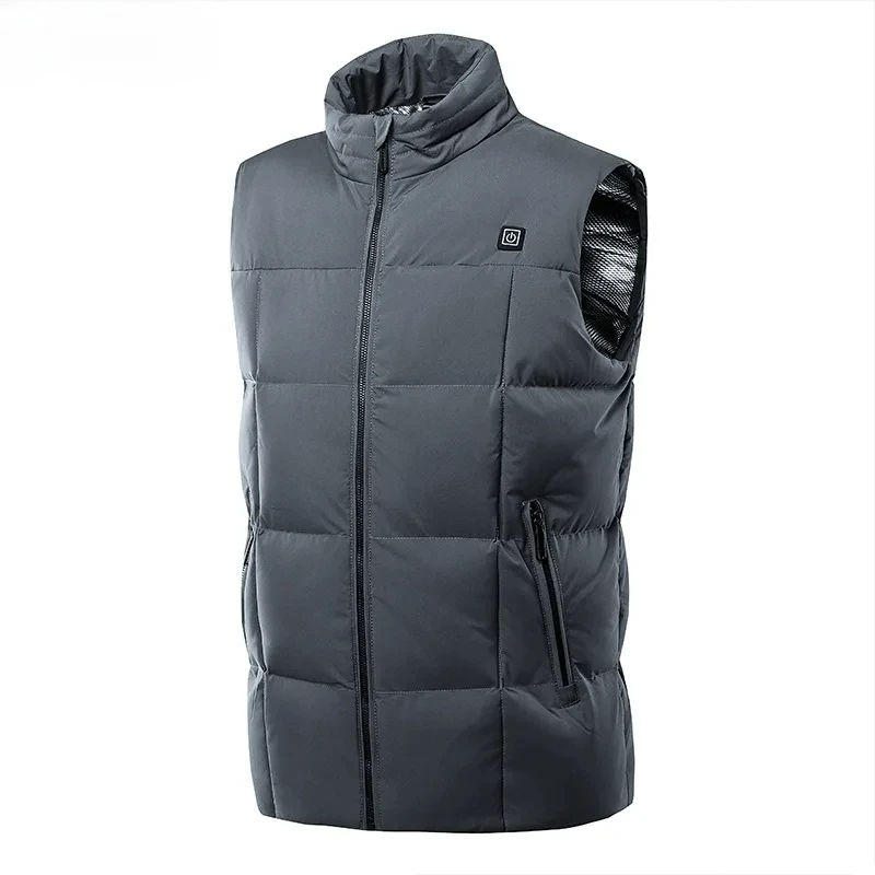 USB Smart Temperature Control Vest para homens, roupas de aquecimento, ao ar livre funcional, quente, 9 zonas, inverno