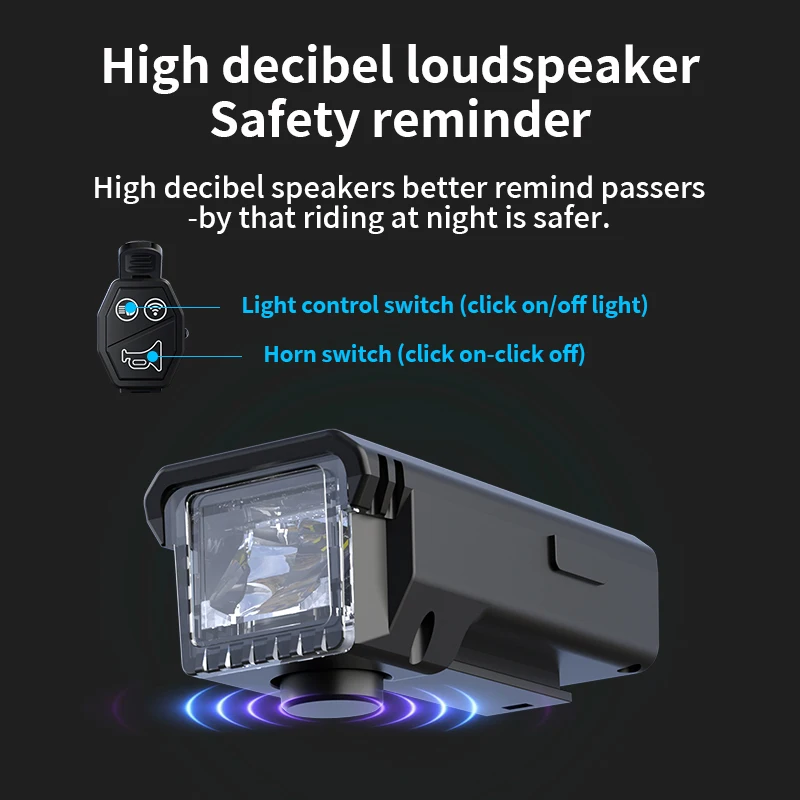 Lampu Depan Lampu Sepeda Induksi Lampu Sepeda LED Isi Ulang dengan Remote Control Lampu Depan Tahan Air Aksesori Sepeda