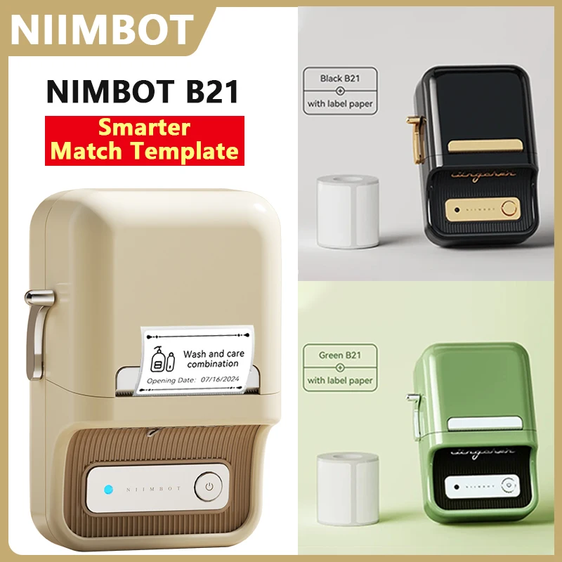

Niimbot B21 Adhesive Label Printer Mini Pocket Thermal Printer Mobile Wireless For Office Home Barcode Tags Labeling Machine