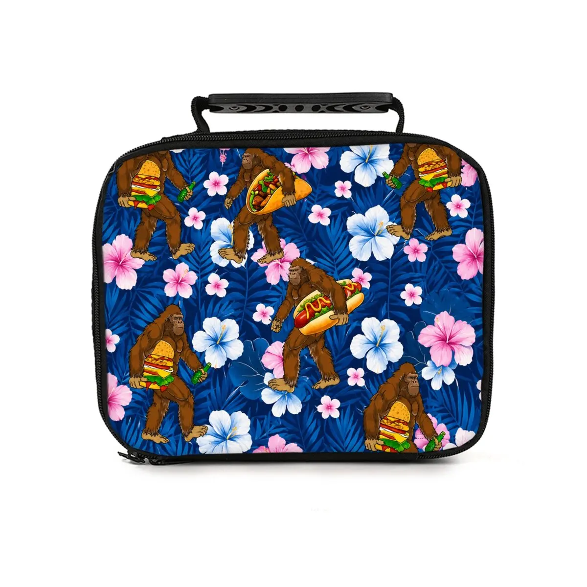Hot Dog Chimpanzee Print Children's Lunch Bag Best Gift for Boys Girls 2D Flat Cartoon for School Outdoor Picnics Bento