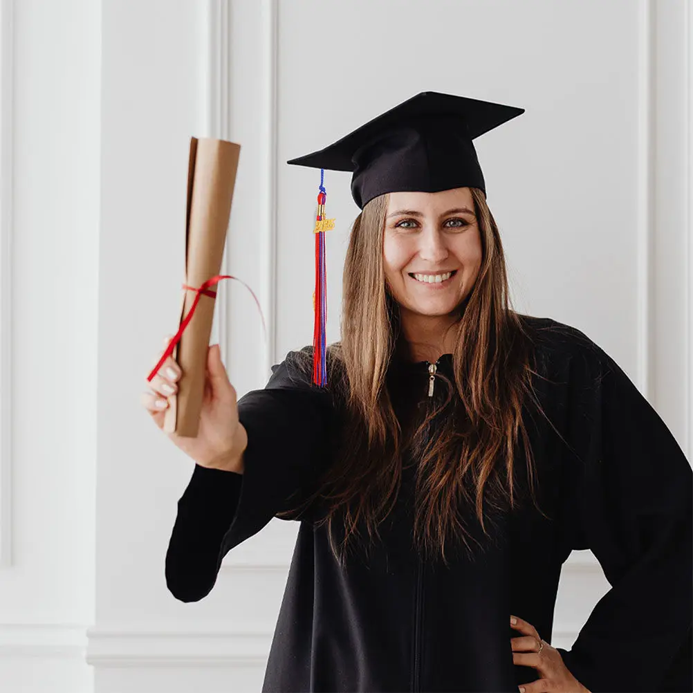 

4 Pcs Graduation Hat Fringes Accessories Zinc Alloy Polyester Tassels Tassels Hat Decorations for Season Supplies