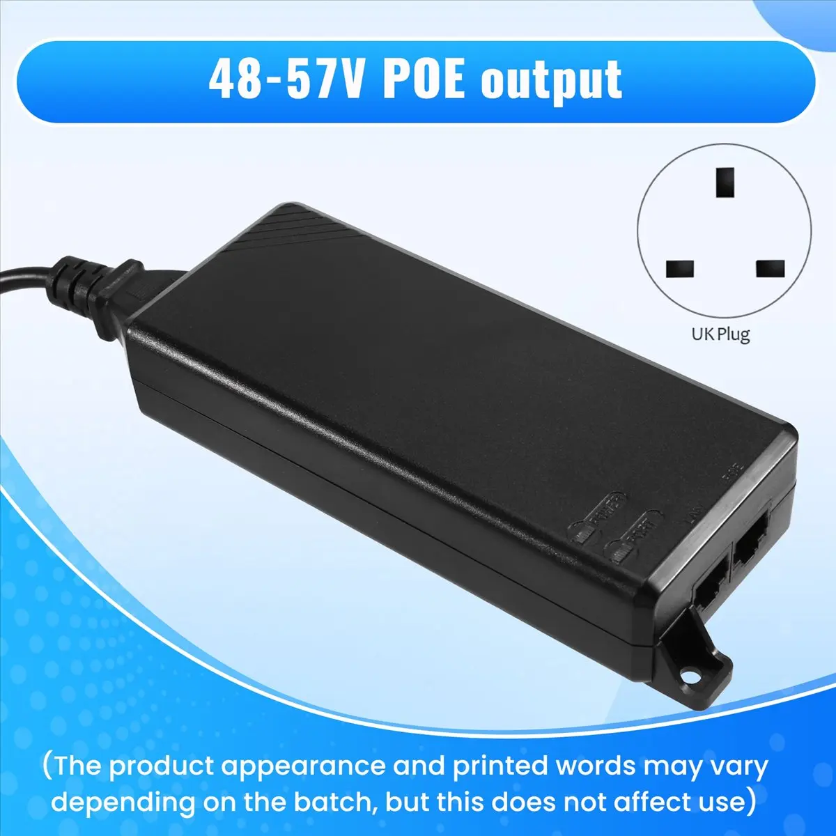 Goodprice For Starlink GEN2/GEN3 150W 2.5Gbe AC Power Supply POE Injector 230Vdc Input 48-57V POE Output UK Plug