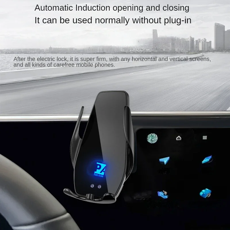 For 2023 Hyundai MUFASA Car Screen Phone Holder Wireless Charger Navigation Modification Interior 12.3 Inch Size