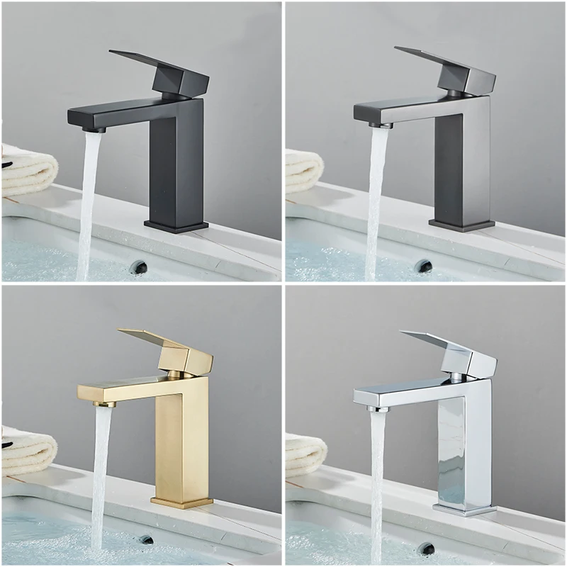 Senlesen نحى الذهب الحمام صنبور حوض الحنفيات سطح الخيالة بالوعة صنبور حوض خلاط الفولاذ المقاوم للصدأ كونترتوب رافعة الماء البارد الساخن