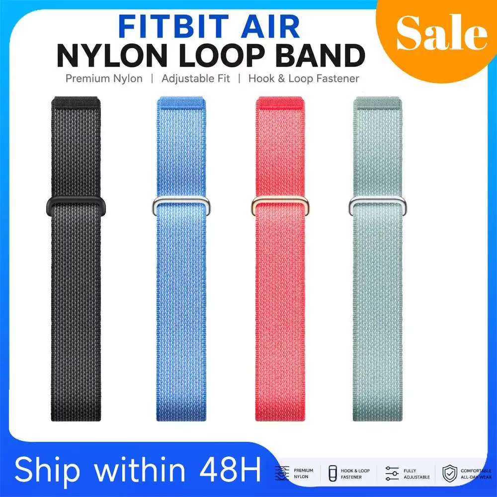 Sport Nylon Braided Watch Strap for Google Replacement Strap Fitbit Air Loop Bracelet Breathable Adjustable Band Wristband