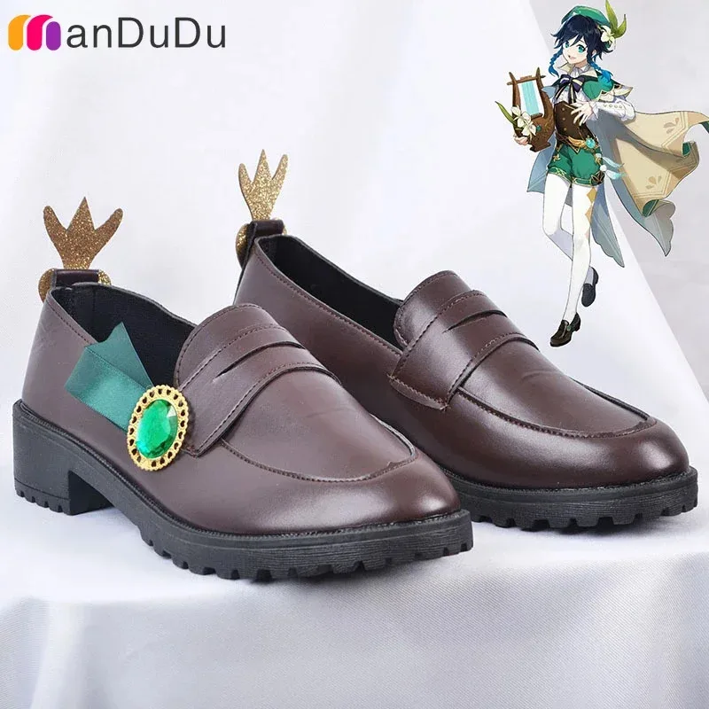 

asdh8@GenshinImpact Venti Cosplay Boots Comic Anime Halloween Party Game Cosplay Shoes PropCOSda@