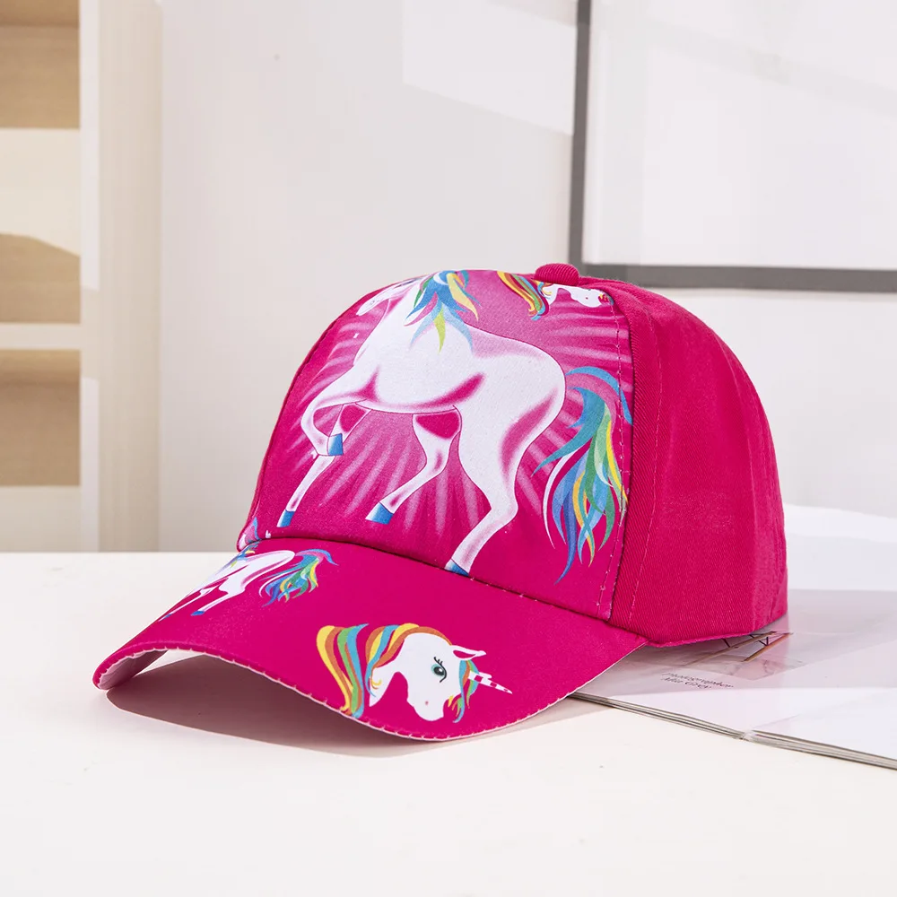 Unicorn Peaked Caps For Kids Cheap Children Boy Outdoor Baseball Cap Girls Cartoon Sport Hat For Kids Child 2-8 Years