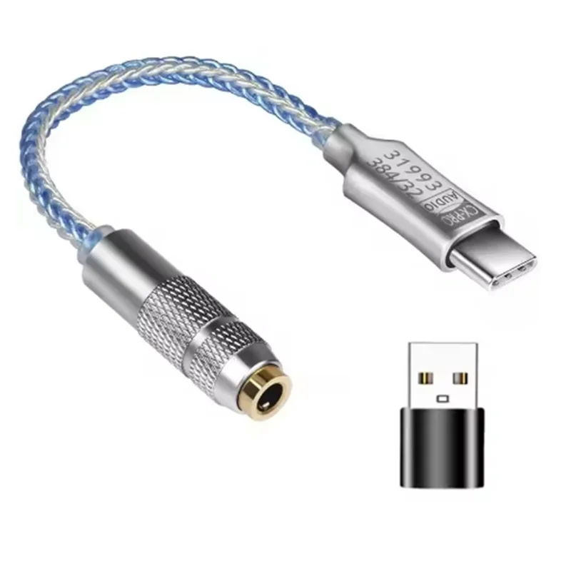 B03B-CX31993 High-Fidelity USB Type-C To 3.5Mm Audio Adapter - Earphone Amplifier For Enhanced Sound Quality, 32Bit 384Khz