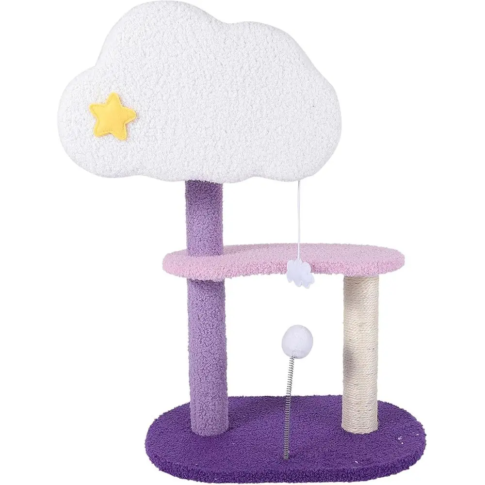 

Многоуровневая когтеточка: Большая игровая башня для котят и кошек для использования в помещении