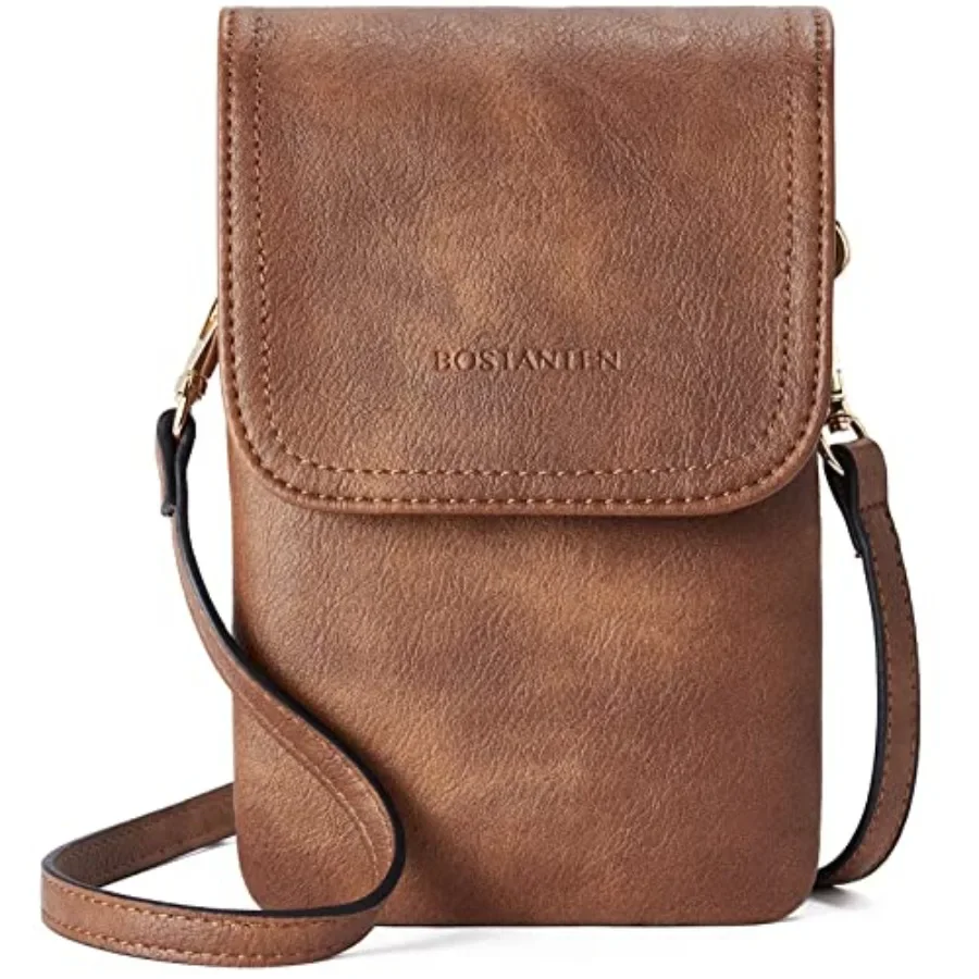 

BOSTANTEN Vegan Leather Crossbody Bags for Women Designer Cell Phone Bag Wallet Purses Adjustable Strap