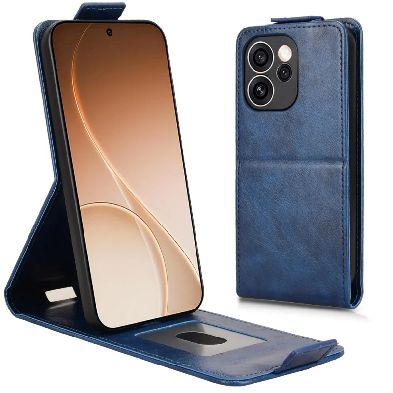 حافظة هاتف محفظة جلدية عتيقة لهاتف اوبو رينو 15 برو 5G 2025 مع إطار صور لأعلى ولأسفل حماية النمط