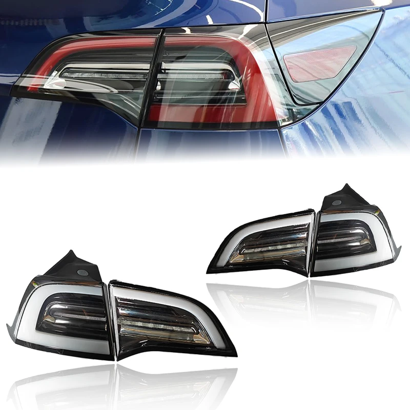 For Hot Sale Durable Tesla Model 3 Y White Background LED Tail Lights Upgrade Strong