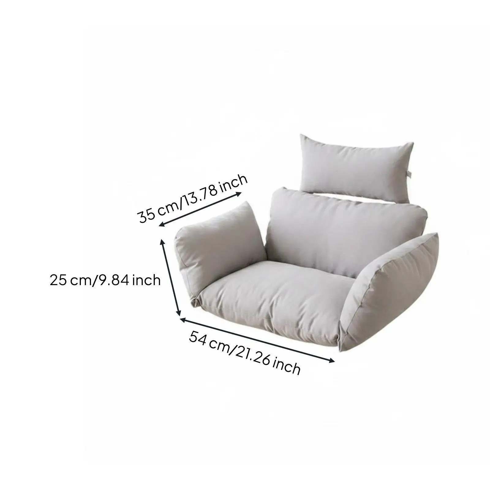 Removable Cushion Cover for Egg Chair Ergonomic Seat Pad Outdoor Patio Chair Rattan Lounger Sofa Comfort - view 4