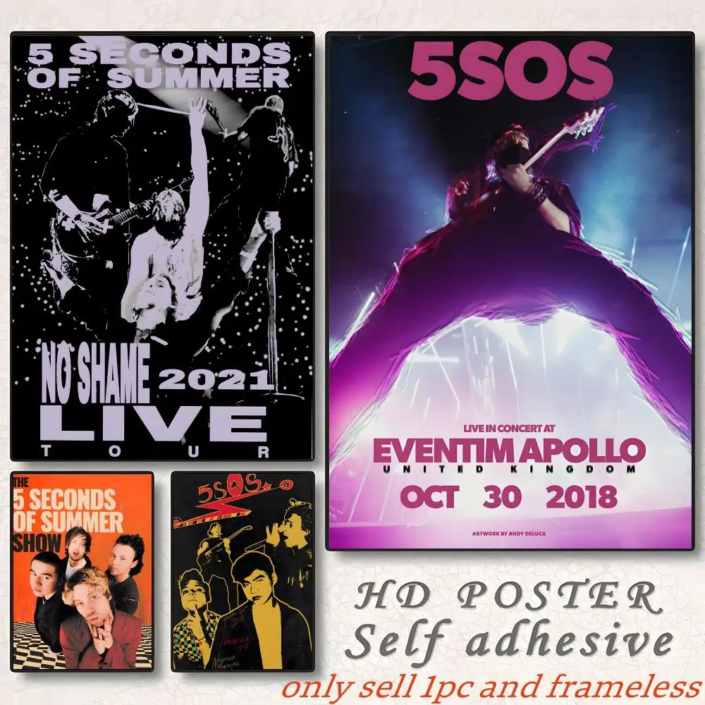 5 Seconds Of Summer Band Poster Painting with prints Home bedroom living room decoration gift