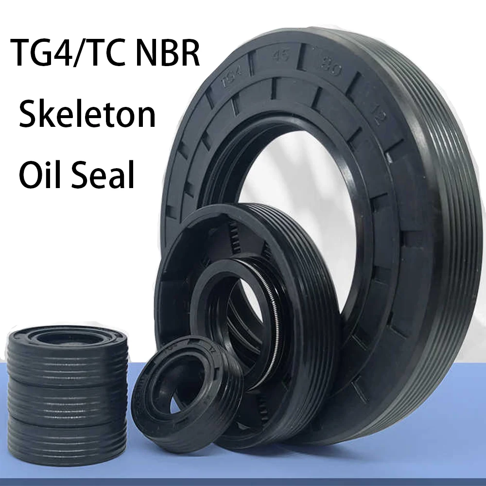 10-40Pcs TC/TG4 Skeleton Oil Seal Ring ID 35/36mm Black Nitrile Rubber Shaft Oil Seal OD 45-82mm  Double/Three Lips Seal Gasket