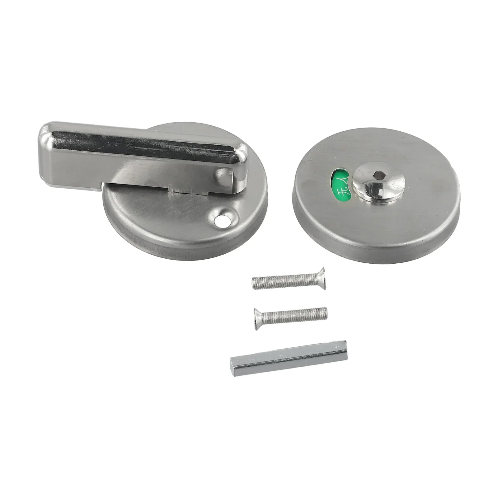 WC Toilet Indicator Door Lock 1PCS Accessories Door Hardware Round Flat Stack Stainless Steel For Bulkhead Door