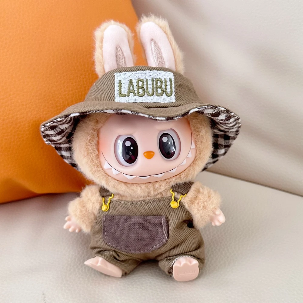 

Одежда для кукол Labubu V2 15/17 см, модные комбинезоны с капюшоном, мини-кукла, праздничная одежда для сидения, аксессуары для кукол Labubu Idol