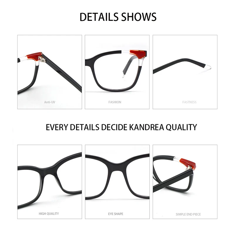 LUCIDIE Cateye Modern Eyeglasses Acetate Frame Women's Optical Glasses Men Driving Goggles Clear High-Quality Spectacles HG8705