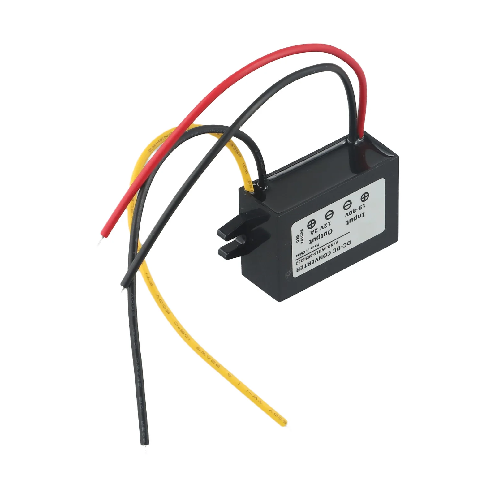 Black DC Step Down Converter Thermal Conductive Silicone Potting ABS Flame Retardant Shell For Vehicle Electrical Systems