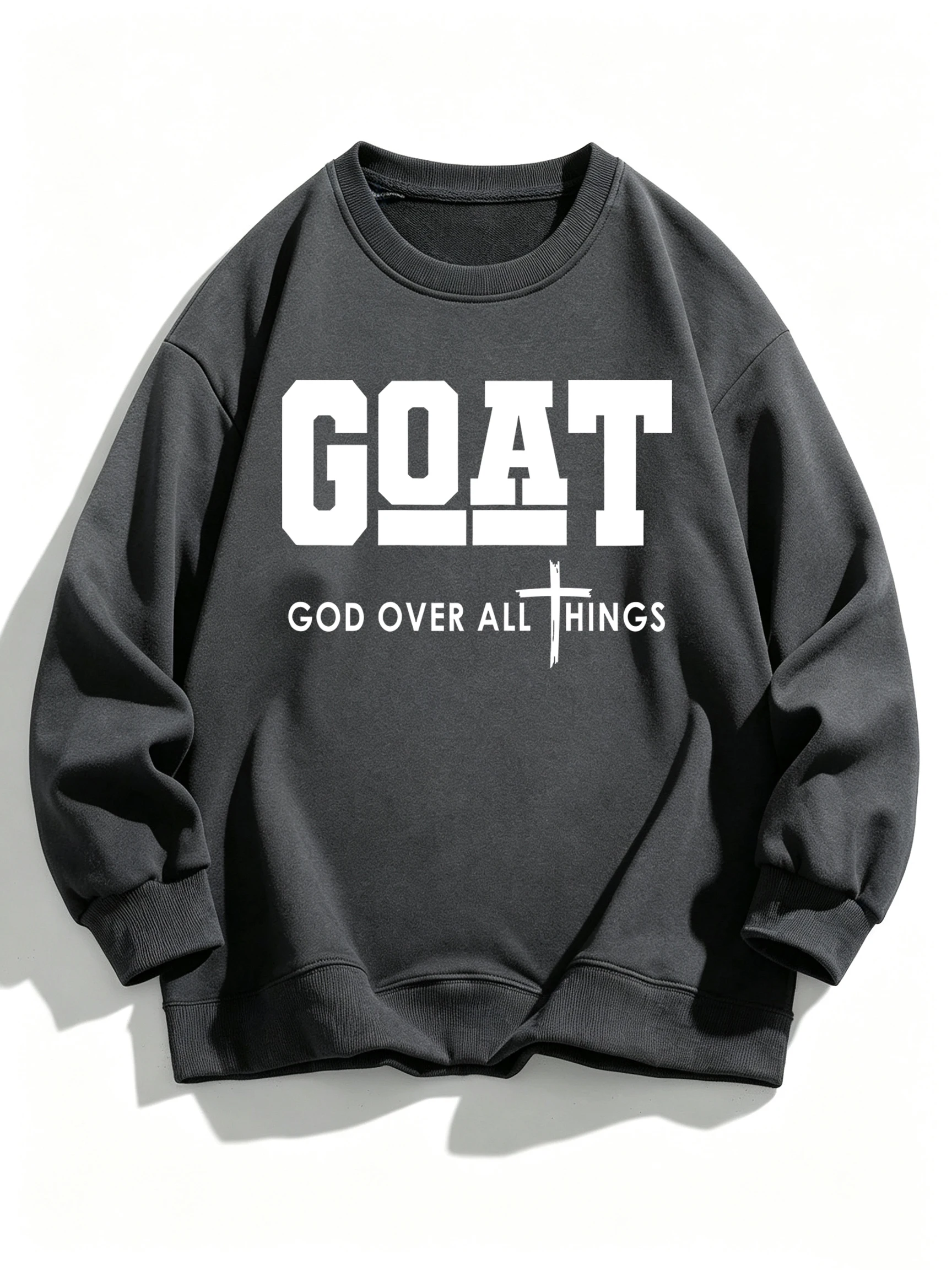 God Over All Things Pattern Loose Sport Sweatshirt Woman Fleece Casual Sportswear Crewneck Pullovers Autumn All-Match Clothes