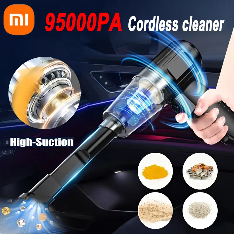 

Xiaomi 95000PA Wireless Car Vacuum Cleaner Handheld Portable type-C Rechargeable Household Dust Blower Small Pet Hair Suction