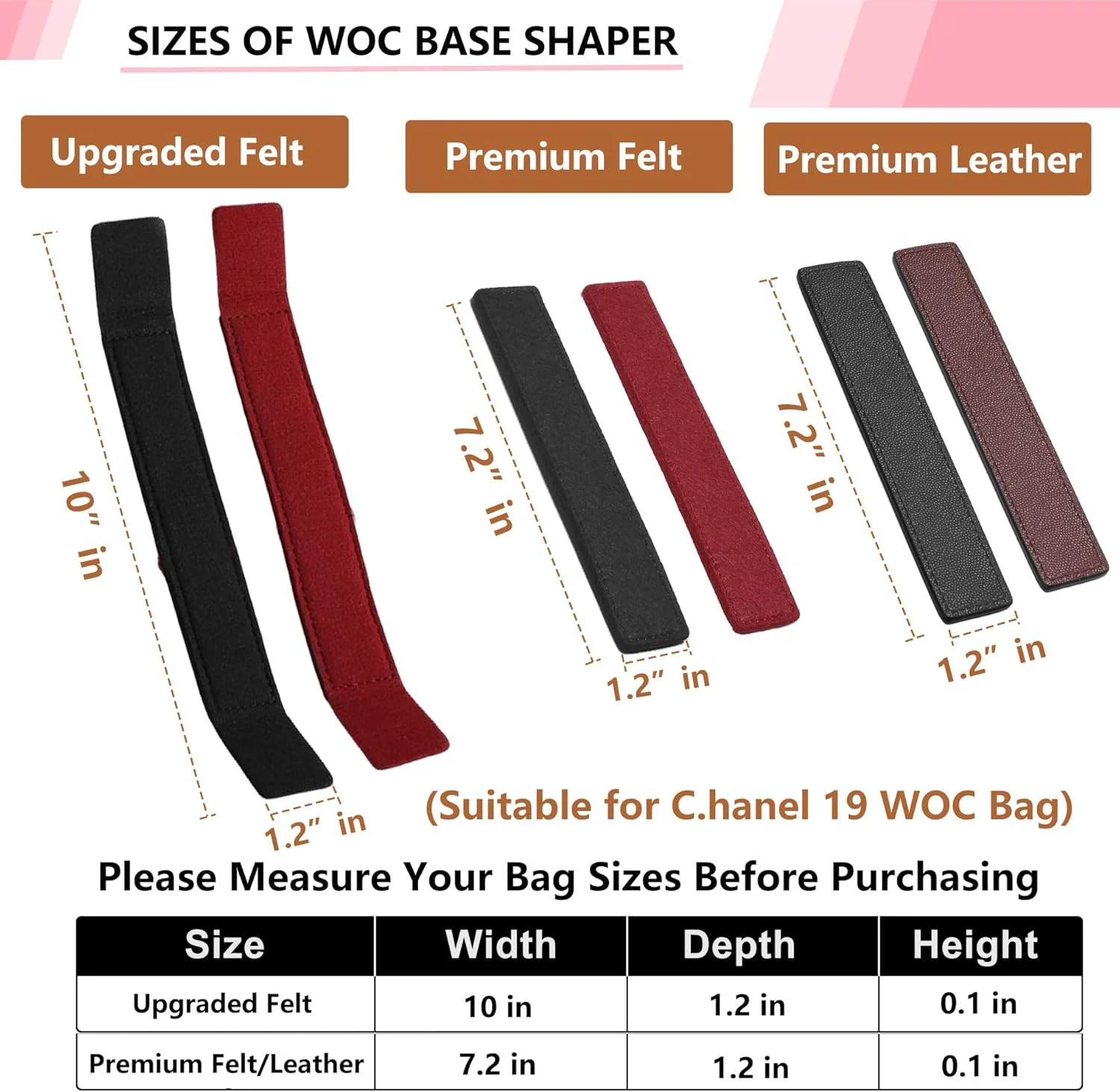 قاعدة المشكل لحقيبة يد WOC محفظة أسفل إدراج للمحفظة على أكياس سلسلة WOC المشكل ورأى حقيبة المشكل التوقف WOC قاعدة المشكل