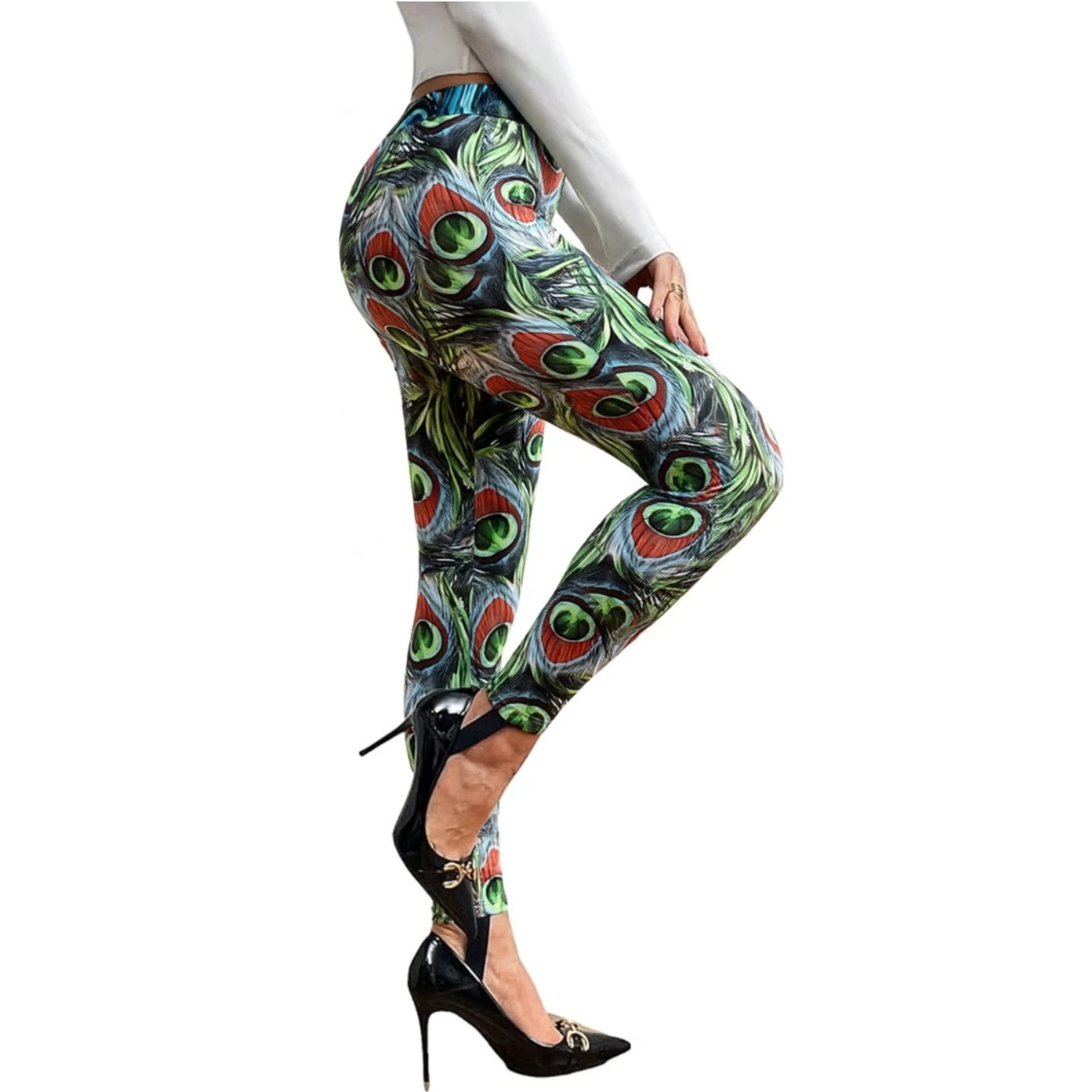 Summer Women Printed Yoga Leggings High Waist Breathable Quick Drying Yoga Pants Fitness Running Cycling Workout Gym Clothing