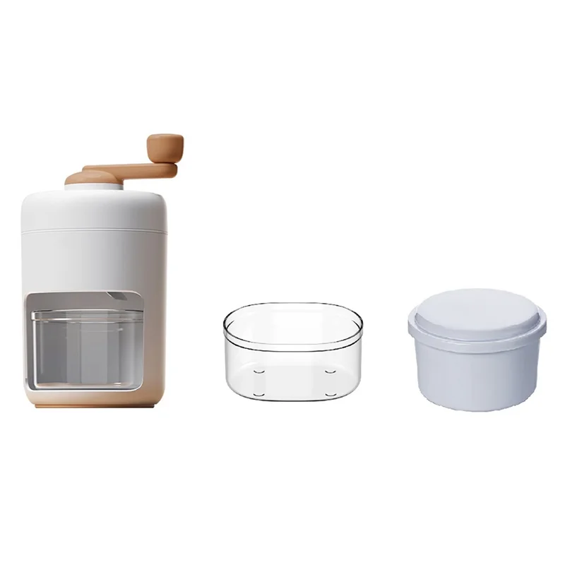 AC39-Ice Shaver Non-Electric Small Size Manual Ice Crusher Home Hand-Cranked Smoothie Maker Make Smoothie Maker