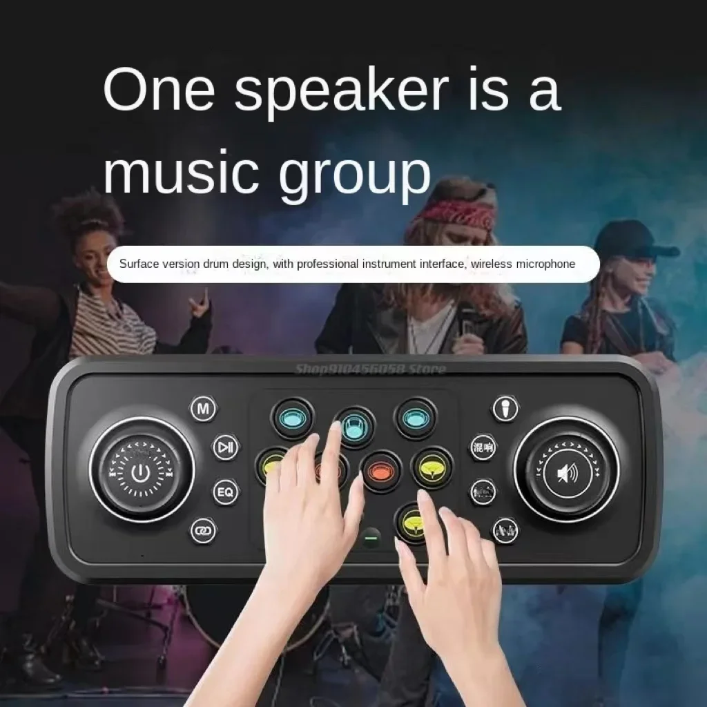 SODLK S1368 Portable Bluetooth Speaker 320W High-Power Karaoke Subwoofer RGB Light Outdoor Band With Stand Drum Function Speaker